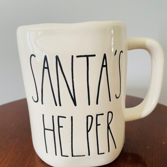 Rae Dunn "SANTA'S HELPER" Christmas mug, Rae Dunn Christmas Mug, Rae Dunn Mug - Picture 2 of 5